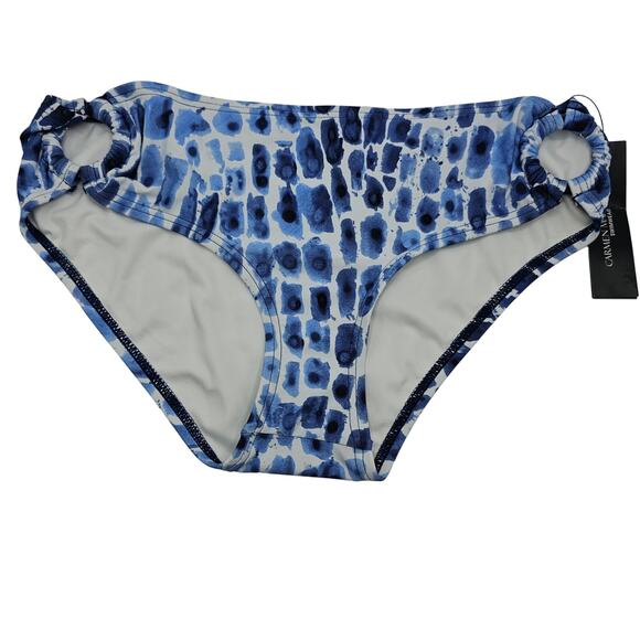 Carmen Marc Valvo Swimwear Womans size L Amalfi Coast Maritime Bikini Bottom NEW - Picture 1 of 8